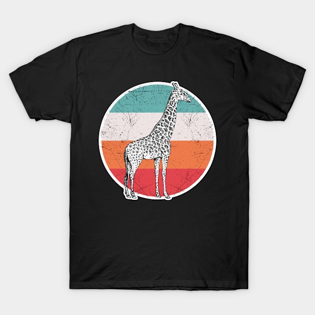 Vintage Retro Giraffe Shirt Funny Gifts for Men Women Kids T-Shirt by DollochanAndrewss